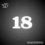 Birthday Number 18 Sticker